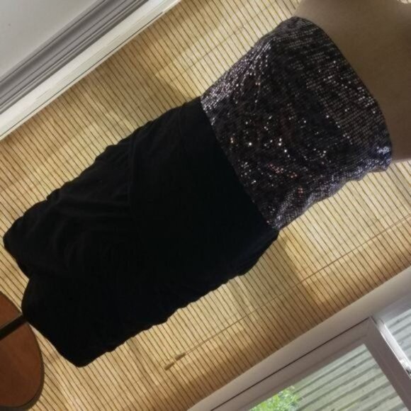 Dress Derek Heart Couture Strapless Sequin COCKTAIL Women's WOMAN'S Large - Picture 4 of 12